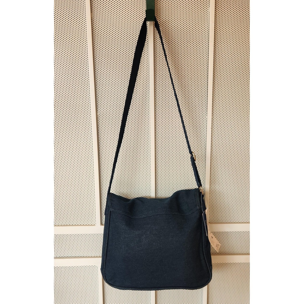 Vintage Disney Eeyore Denim Crossbody Bag Blue Floral Messenger NWT - Picture 7 of 11